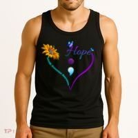 Suicide Prevention Awareness Floral Heart Tank Top thumb 3