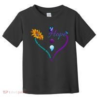 Suicide Prevention Awareness Floral Heart Toddler T-Shirt thumb 0