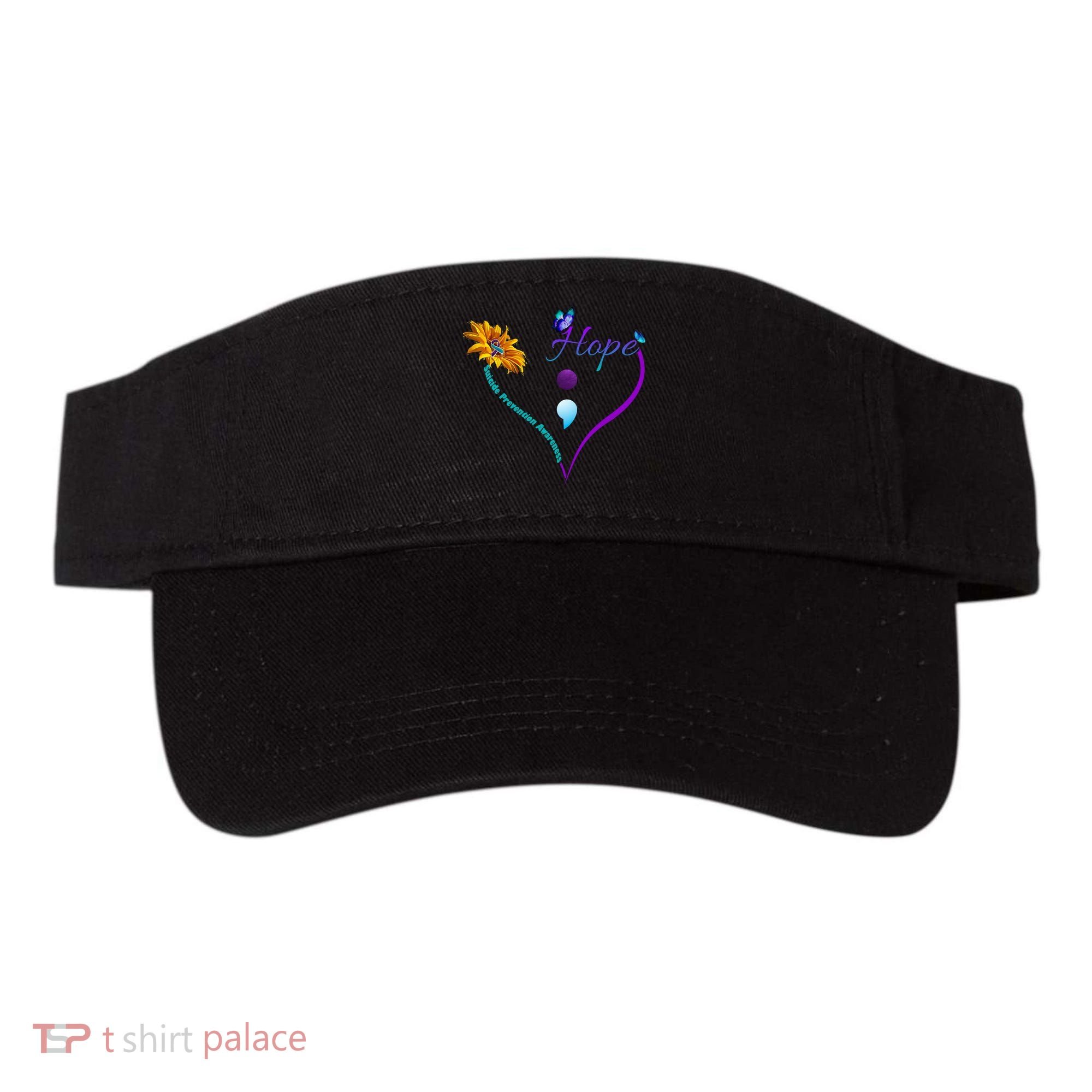 Suicide Prevention Awareness Floral Heart Visor