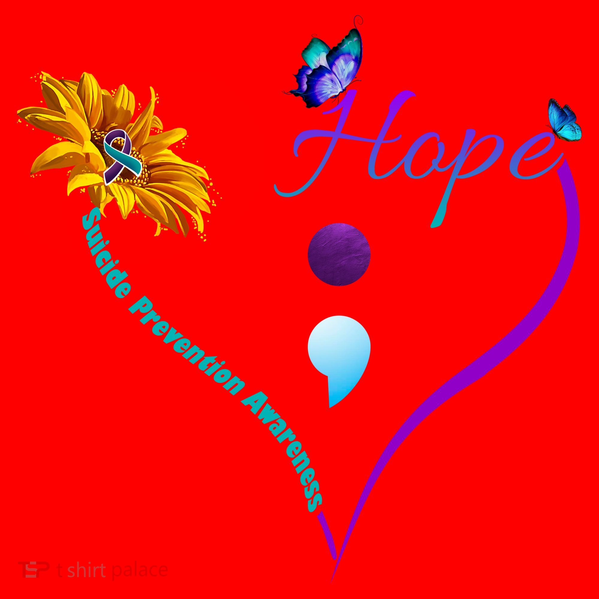 Suicide Prevention Awareness Floral Heart Santa Hat