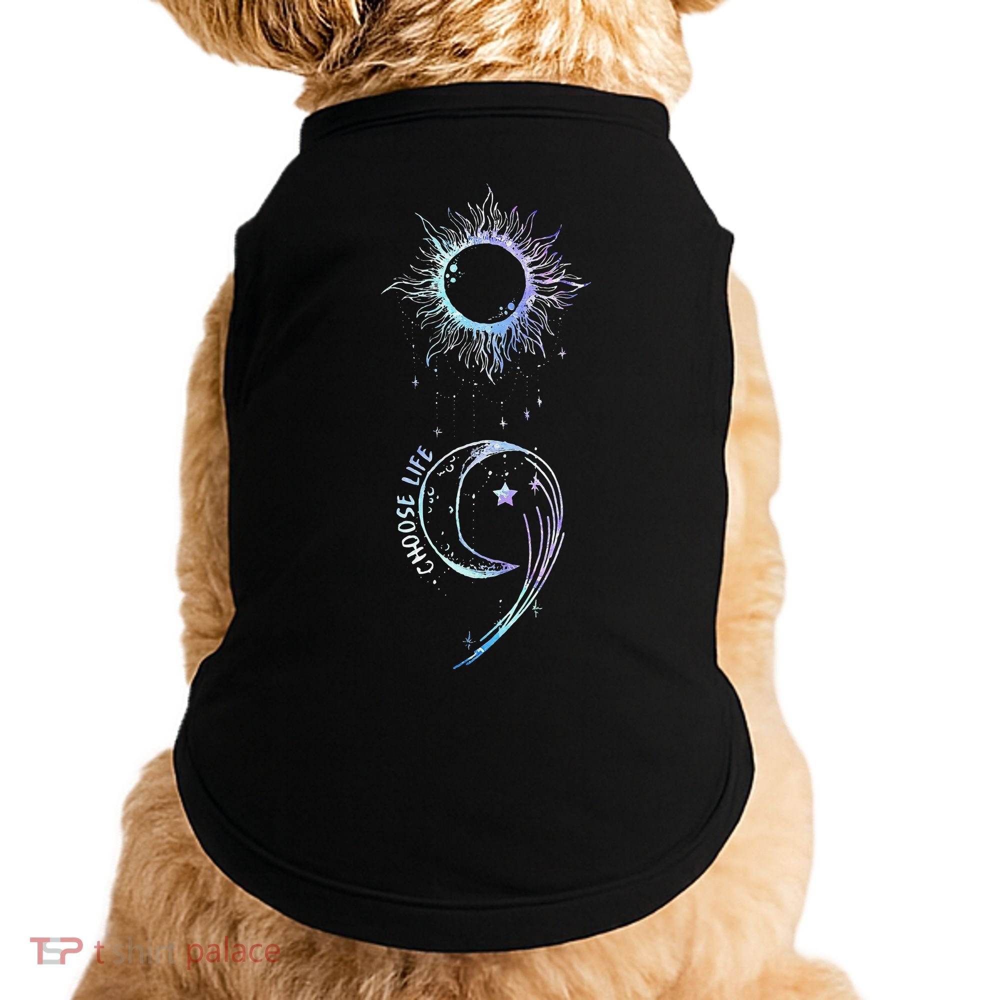 Suicide Prevention Awareness Choose Life Semicolon Gothic Doggie Tank