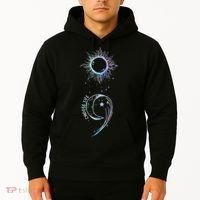 Suicide Prevention Awareness Choose Life Semicolon Gothic Hoodie thumb 2