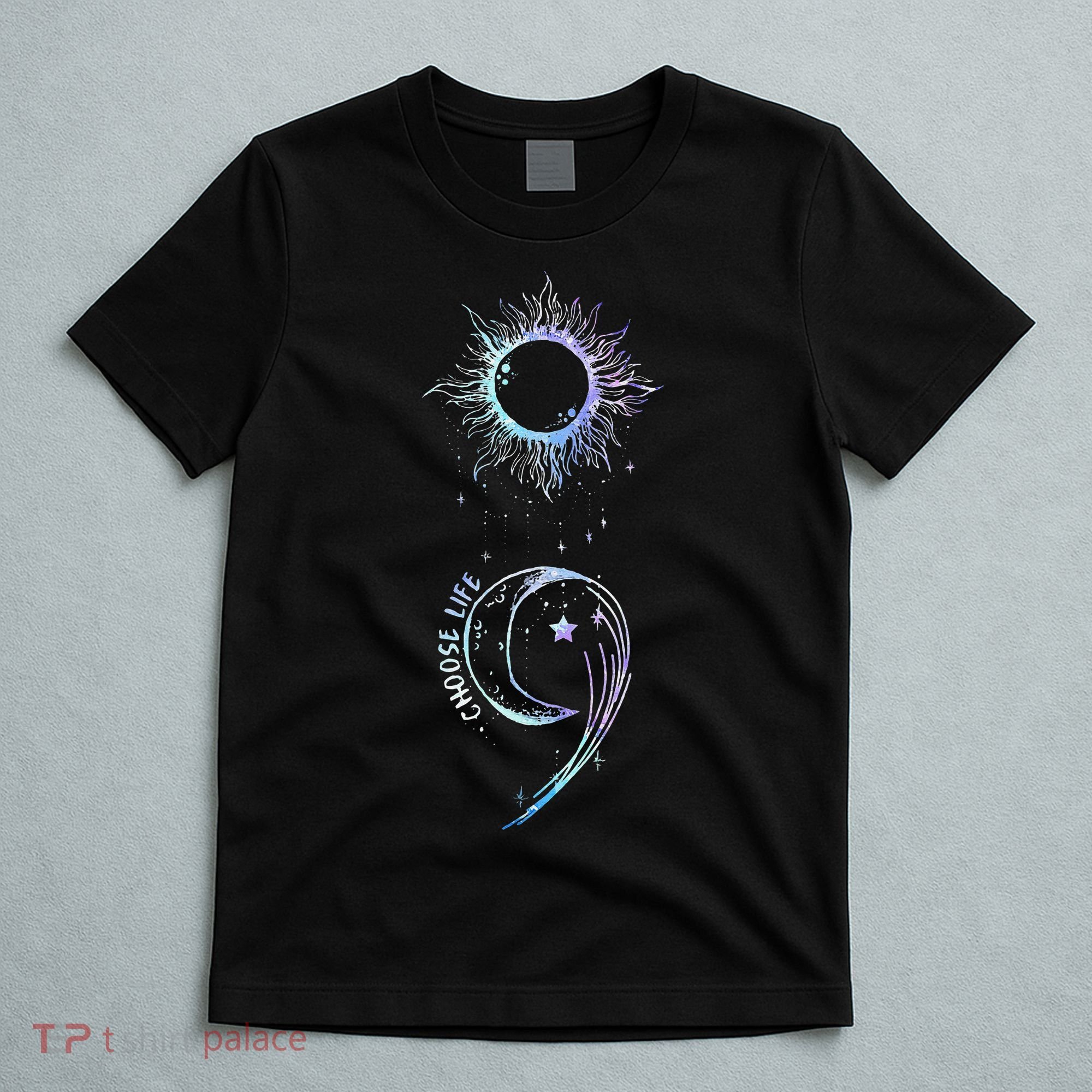 Suicide Prevention Awareness Choose Life Semicolon Gothic T-Shirt