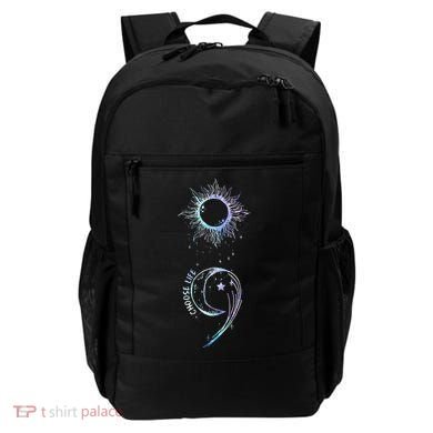 Suicide Prevention Awareness Choose Life Semicolon Gothic Backpack