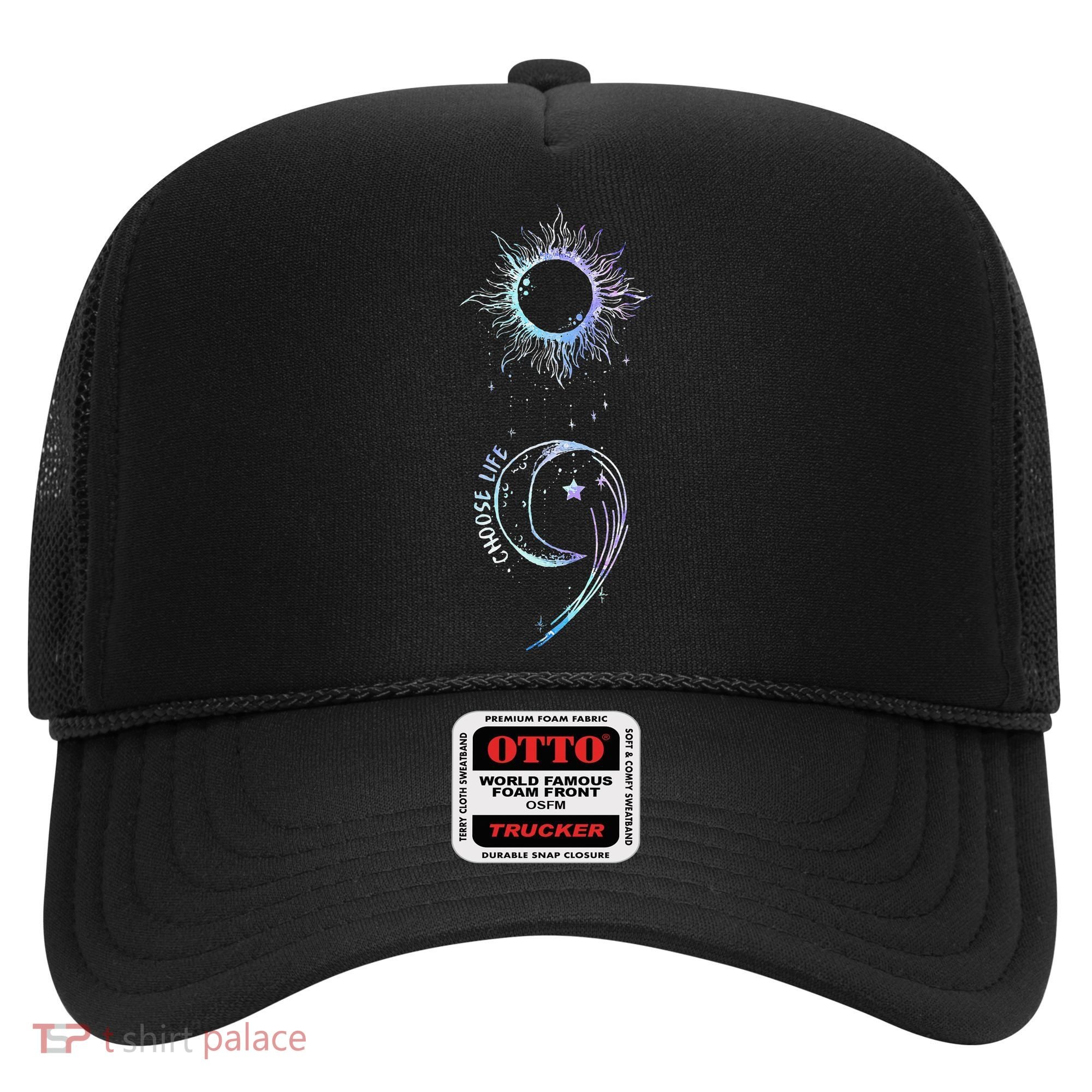 Suicide Prevention Awareness Choose Life Semicolon Gothic Hat
