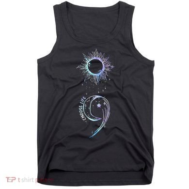 Suicide Prevention Awareness Choose Life Semicolon Gothic Tank Top