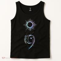 Suicide Prevention Awareness Choose Life Semicolon Gothic Tank Top thumb 2