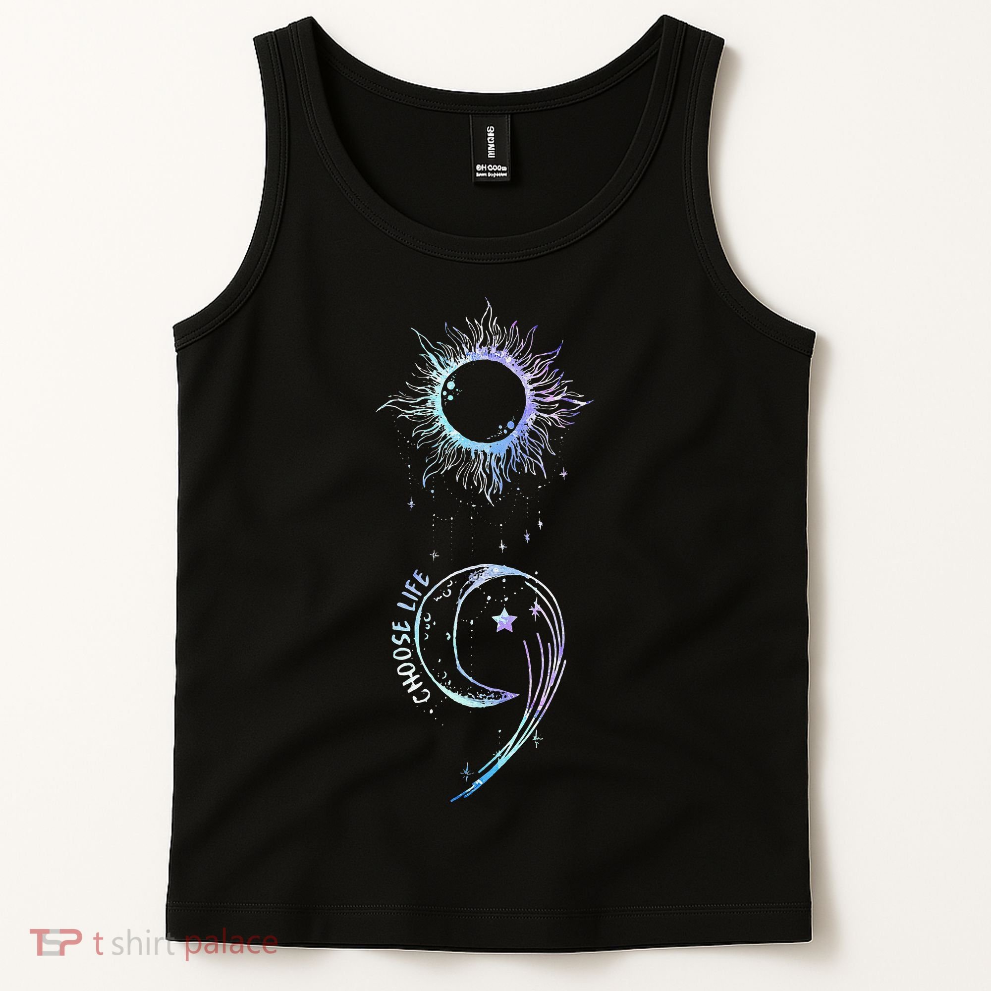 Suicide Prevention Awareness Choose Life Semicolon Gothic Tank Top