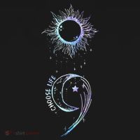 Suicide Prevention Awareness Choose Life Semicolon Gothic Tank Top thumb 6