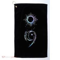 Suicide Prevention Awareness Choose Life Semicolon Gothic Golf Towel thumb 0