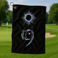 Suicide Prevention Awareness Choose Life Semicolon Gothic Golf Towel thumb 1