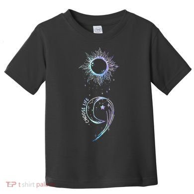 Suicide Prevention Awareness Choose Life Semicolon Gothic Toddler T-Shirt