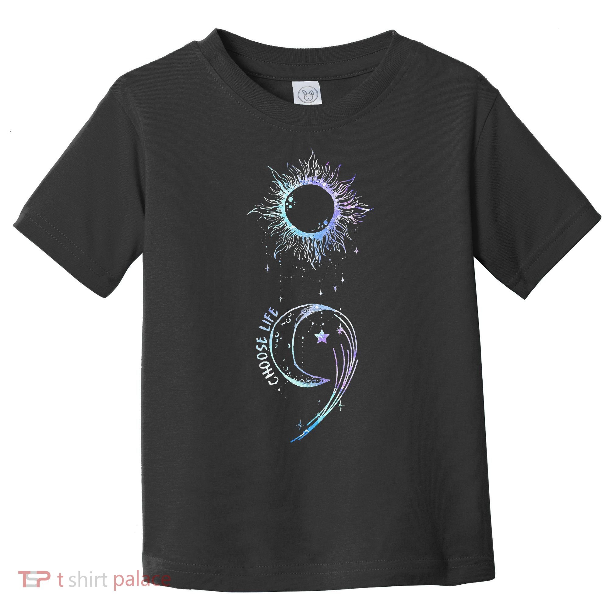 Suicide Prevention Awareness Choose Life Semicolon Gothic Toddler T-Shirt