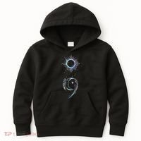 Suicide Prevention Awareness Choose Life Semicolon Gothic Kids Hoodie thumb 0