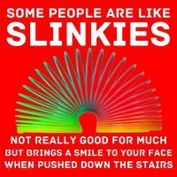 Some People Are Like Slinkies Funny Sarcastic  Santa Hat thumb 1