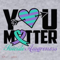 Suicide Prevention Awareness Teal Purple Ribbon You Matter Women's Sweatshirt thumb 2