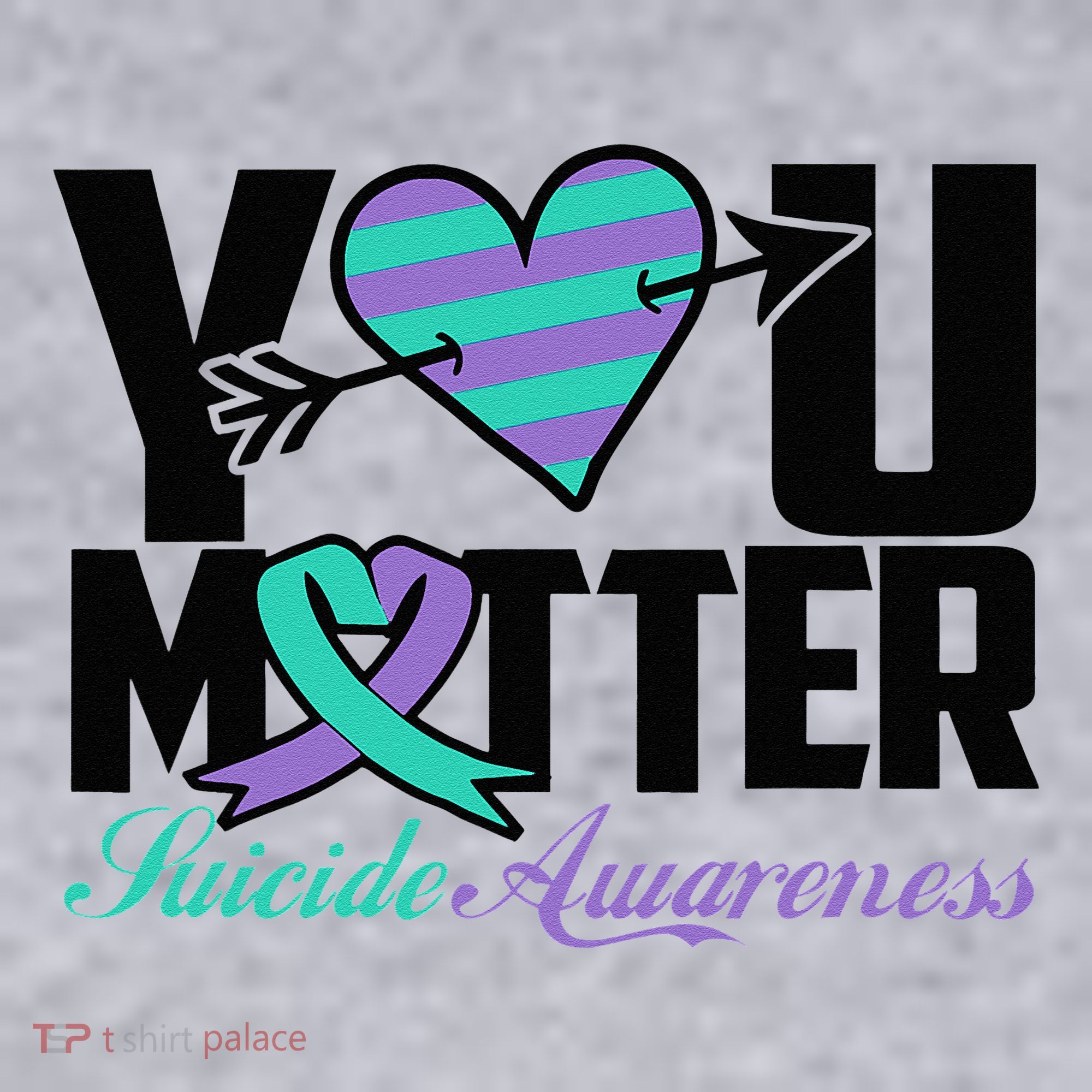 Suicide Prevention Awareness Teal Purple Ribbon You Matter Women's Sweatshirt