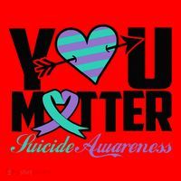 Suicide Prevention Awareness Teal Purple Ribbon You Matter Santa Hat thumb 1