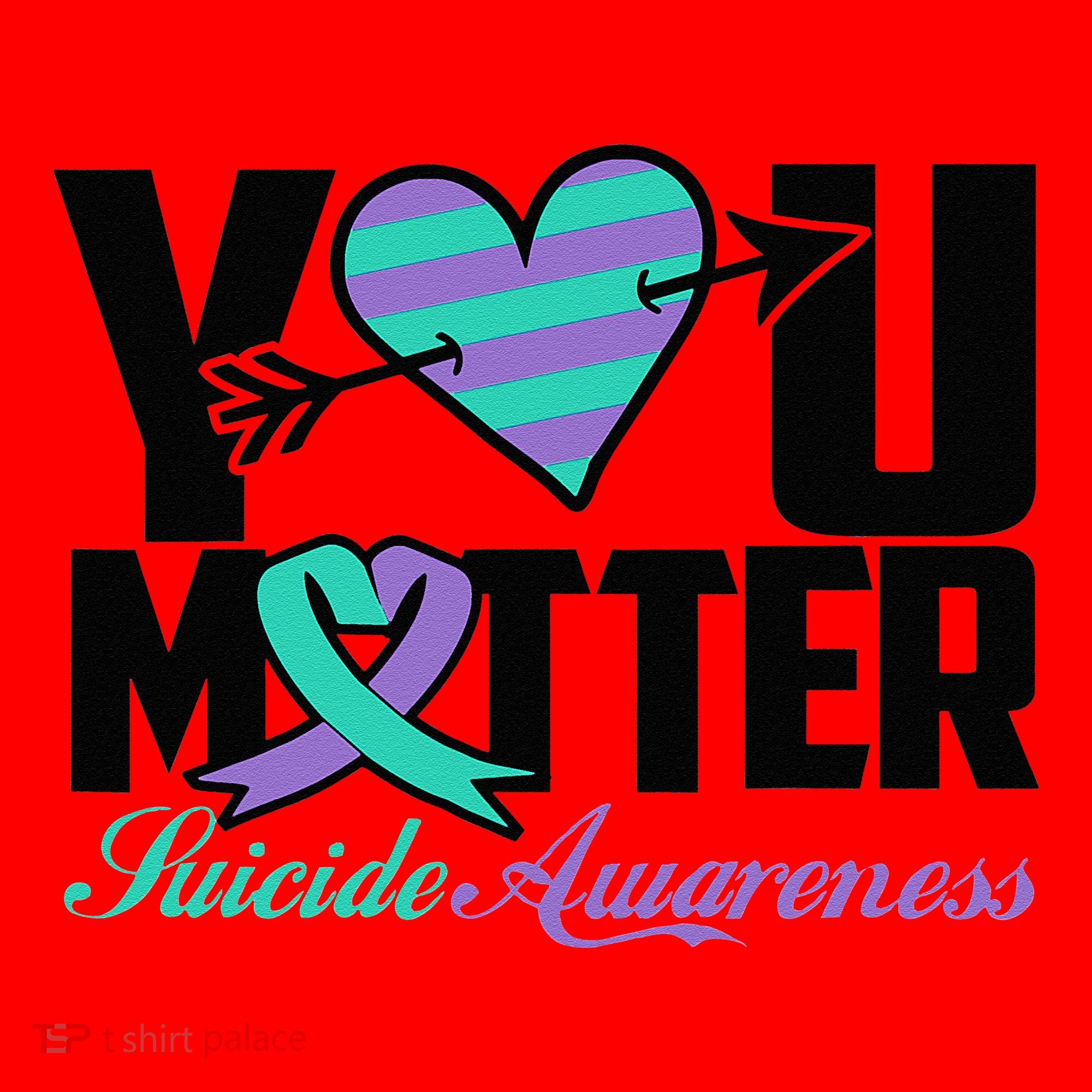 Suicide Prevention Awareness Teal Purple Ribbon You Matter Santa Hat