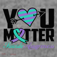 Suicide Prevention Awareness Teal Purple Ribbon You Matter Toddler Hoodie thumb 2