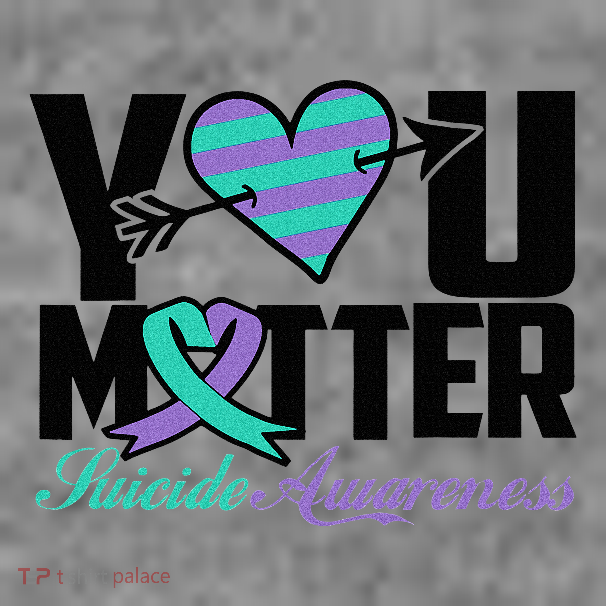 Suicide Prevention Awareness Teal Purple Ribbon You Matter Toddler Hoodie