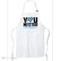 Suicide Prevention Awareness Teal Purple Ribbon You Matter Apron thumb 0