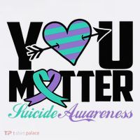Suicide Prevention Awareness Teal Purple Ribbon You Matter Mousepad thumb 1