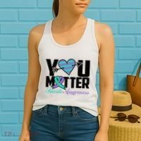 Suicide Prevention Awareness Teal Purple Ribbon You Matter Women's Tank Top thumb 2