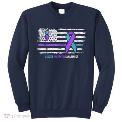 Suicide Prevention American Flag Suicide Awareness Sweatshirt
