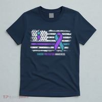 Suicide Prevention American Flag Suicide Awareness T-Shirt thumb 5