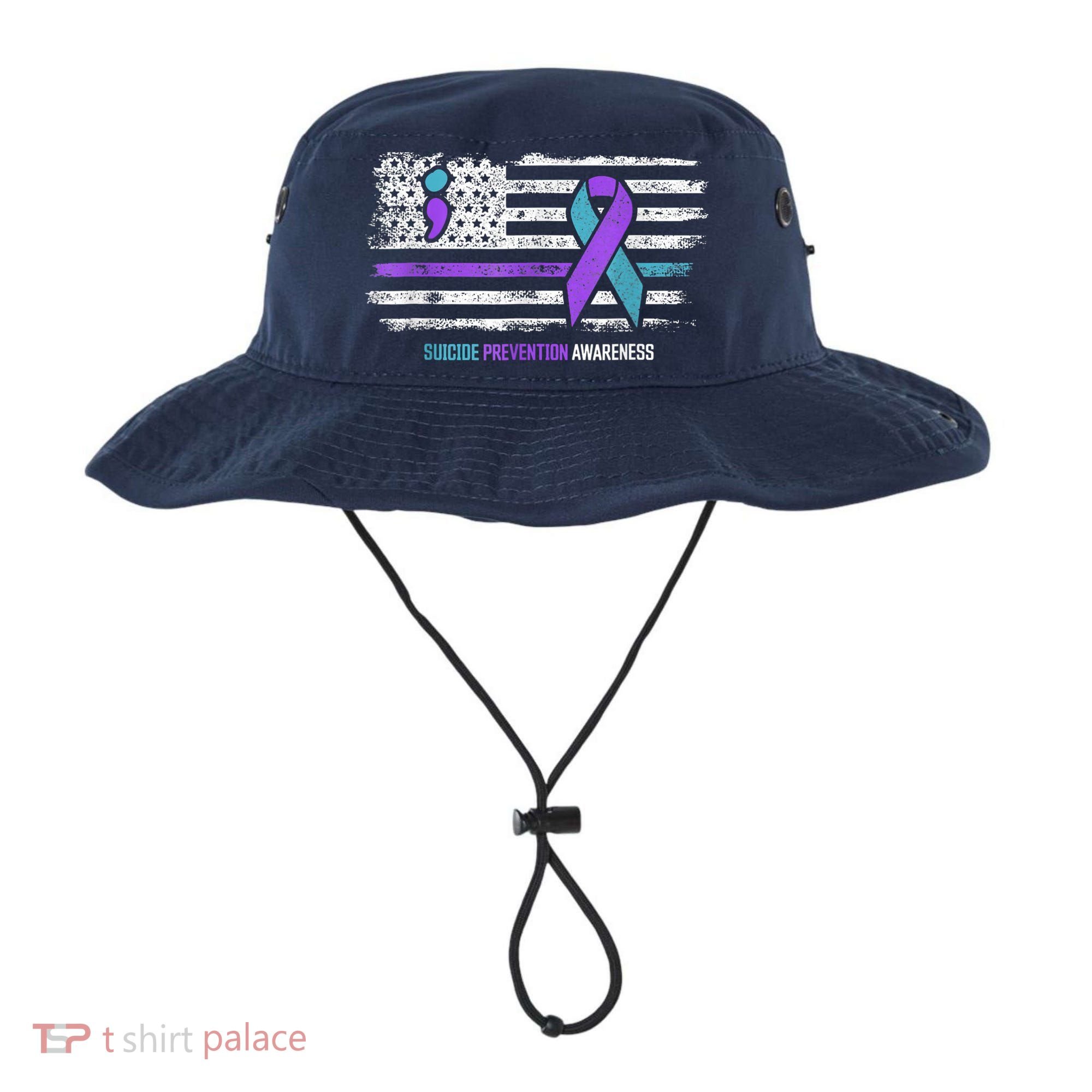 Suicide Prevention American Flag Suicide Awareness Bucket Hat
