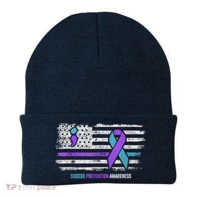 Suicide Prevention American Flag Suicide Awareness Beanie