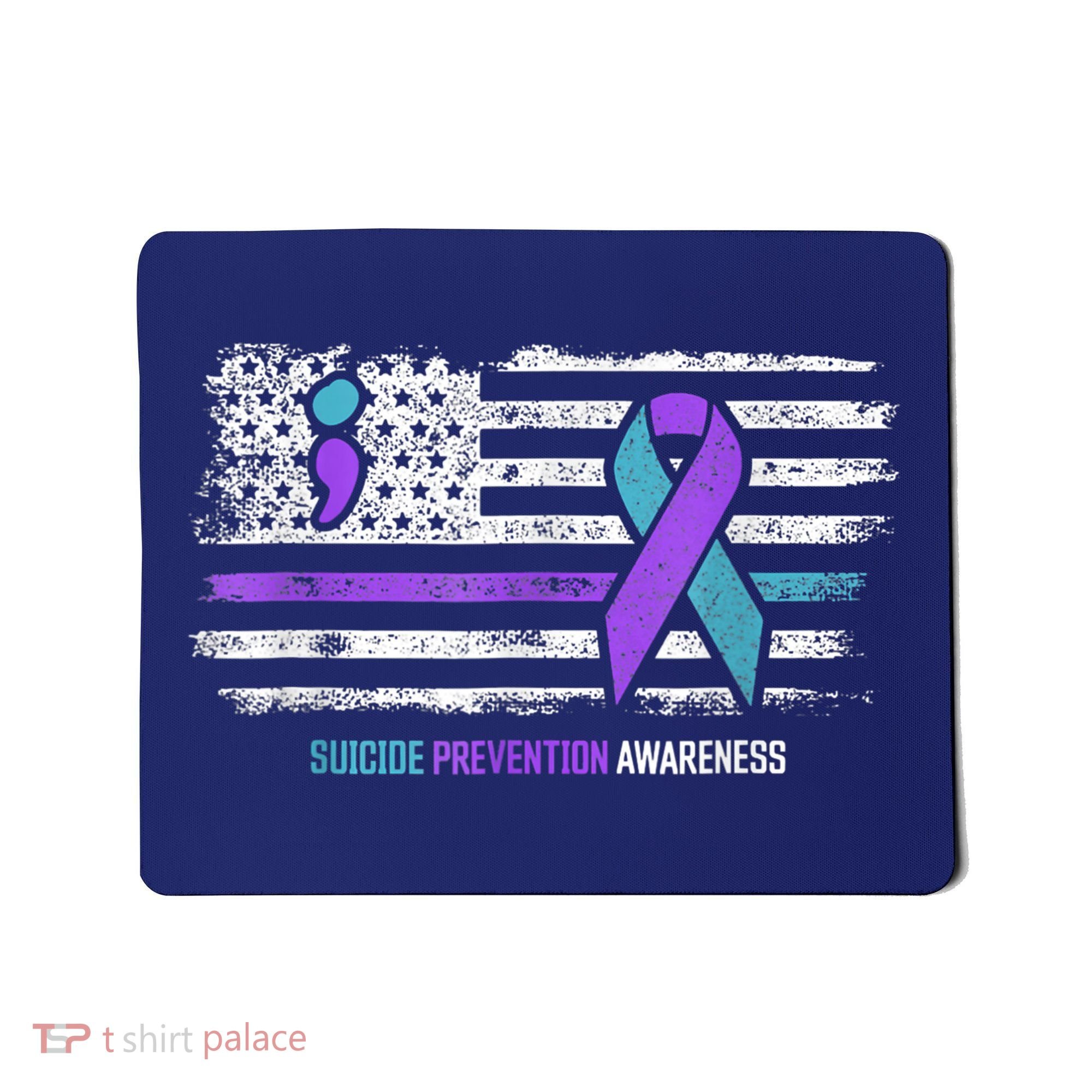 Suicide Prevention American Flag Suicide Awareness Mousepad
