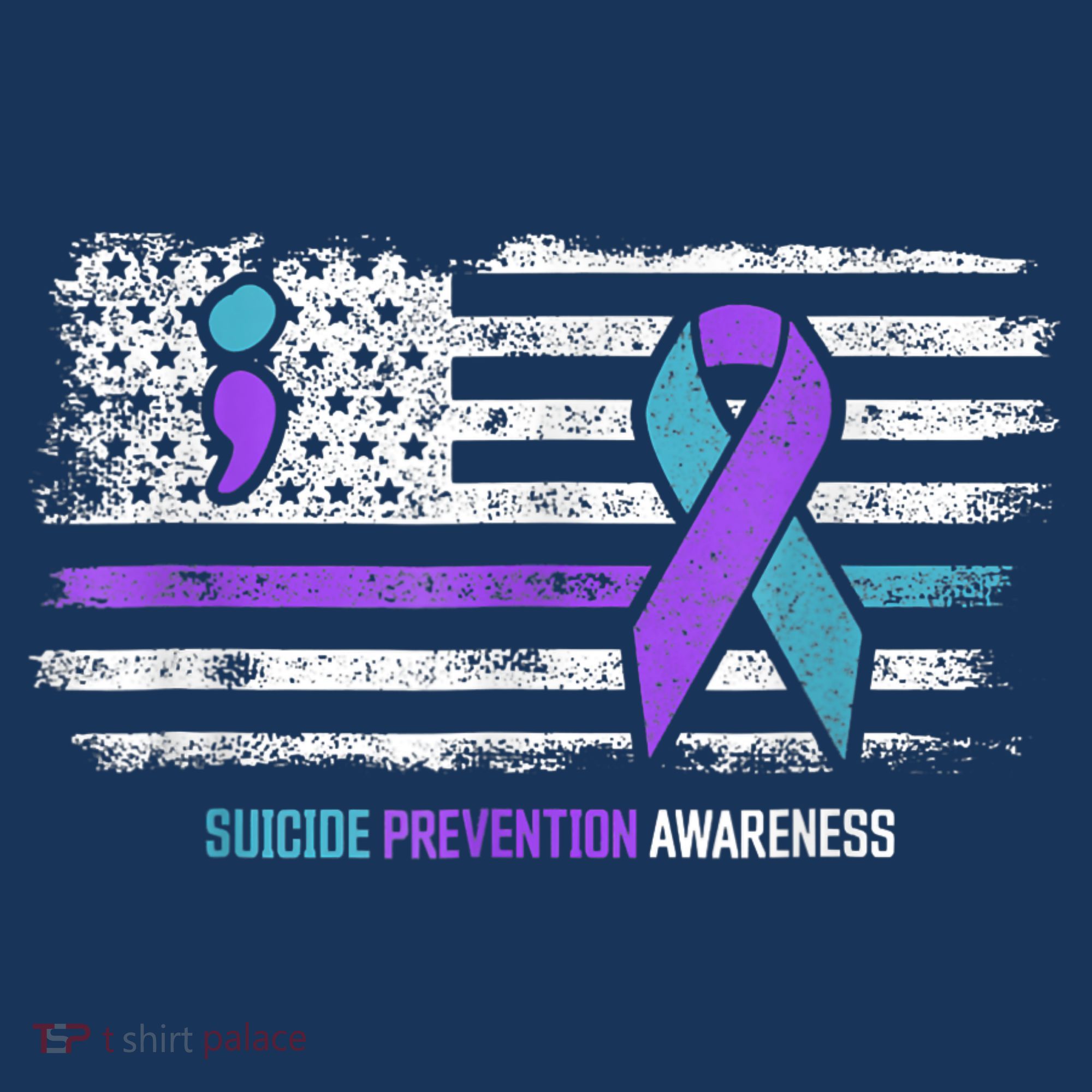 Suicide Prevention American Flag Suicide Awareness Mousepad