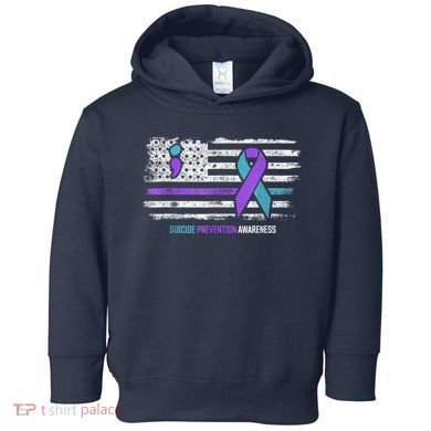 Suicide Prevention American Flag Suicide Awareness Toddler Hoodie