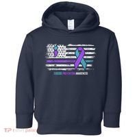 Suicide Prevention American Flag Suicide Awareness Toddler Hoodie thumb 0
