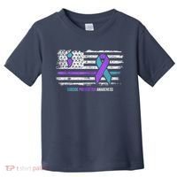 Suicide Prevention American Flag Suicide Awareness Toddler T-Shirt thumb 0