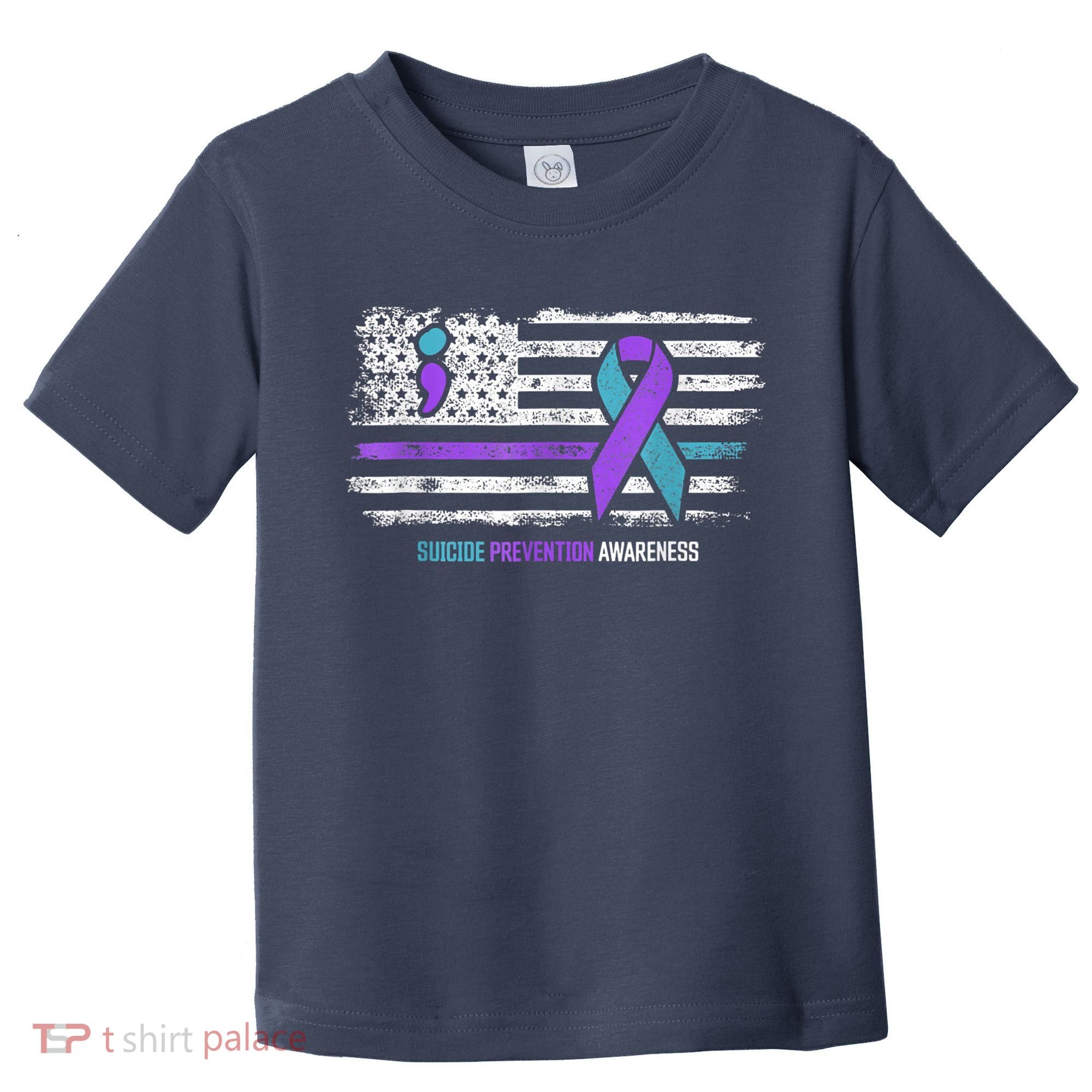 Suicide Prevention American Flag Suicide Awareness Toddler T-Shirt