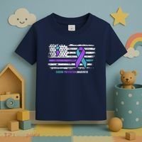 Suicide Prevention American Flag Suicide Awareness Toddler T-Shirt thumb 3