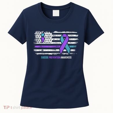 Suicide Prevention American Flag Suicide Awareness Women's T-Shirt