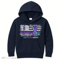 Suicide Prevention American Flag Suicide Awareness Kids Hoodie thumb 0