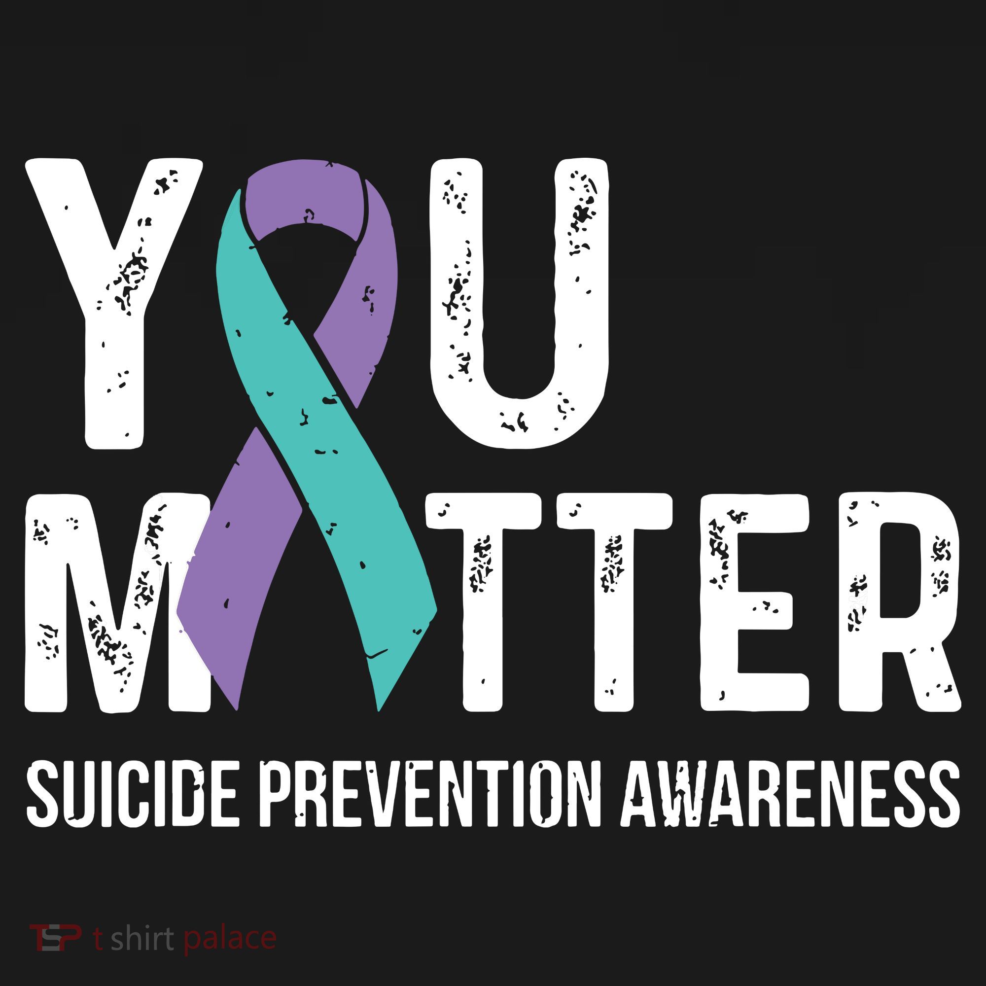 Suicide Prevention Awareness Teal & Purple Ribbon You Matter Sweatshirt
