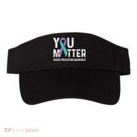 Suicide Prevention Awareness Teal & Purple Ribbon You Matter Visor thumb 0