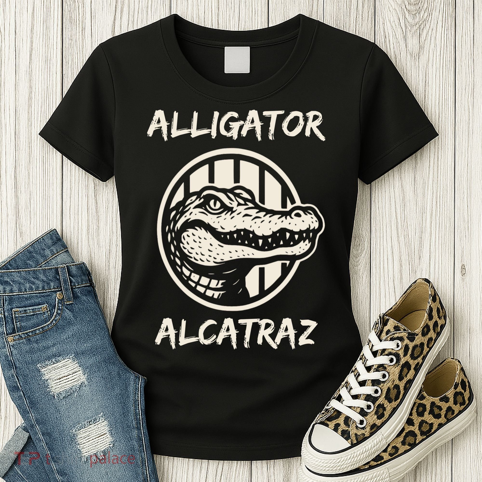 Swamp Prison Alcatraz Alligator Bayou Concept Women's T-Shirt