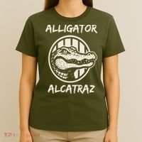 Swamp Prison Alcatraz Alligator Bayou Concept T-Shirt thumb 4