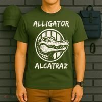 Swamp Prison Alcatraz Alligator Bayou Concept T-Shirt thumb 6
