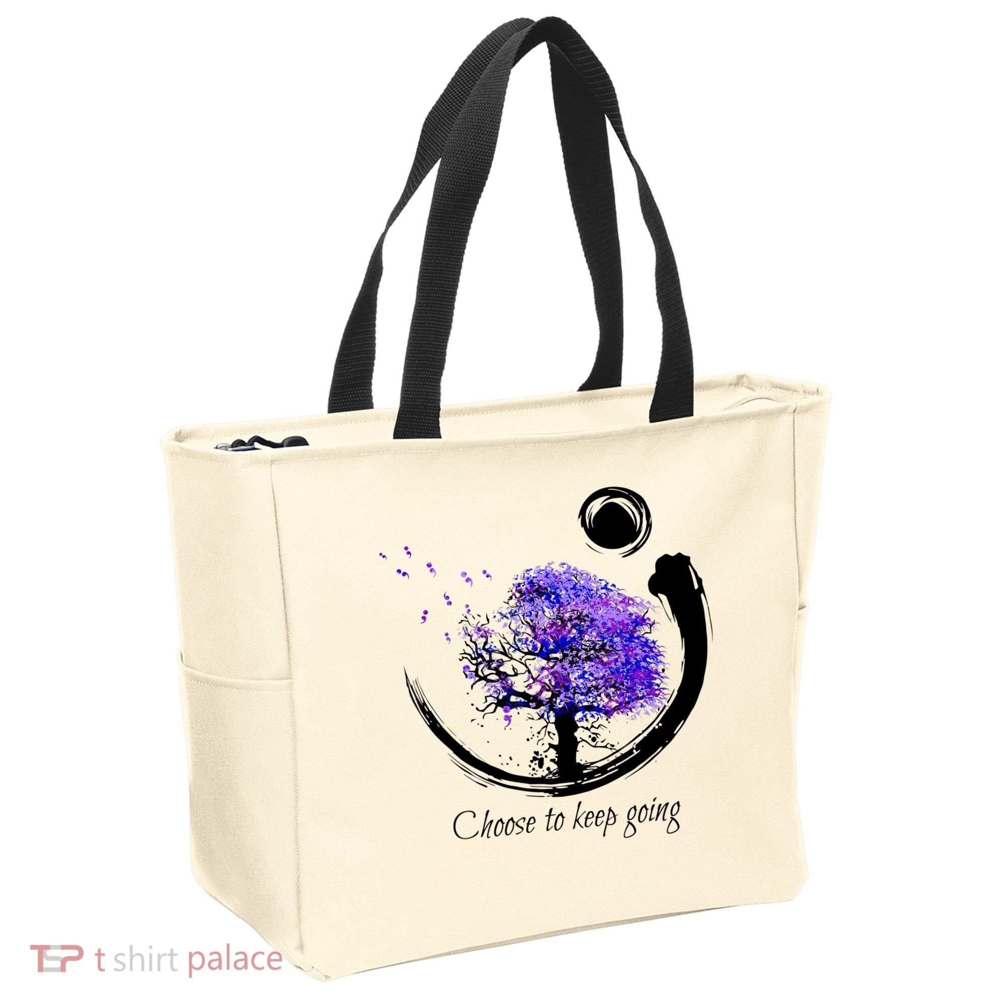 Suicide Prevention Awareness Choose To Keep Going Tote Bag
