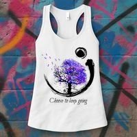Suicide Prevention Awareness Choose To Keep Going Women's Tank Top thumb 3