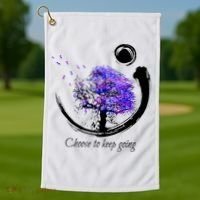 Suicide Prevention Awareness Choose To Keep Going Golf Towel thumb 1