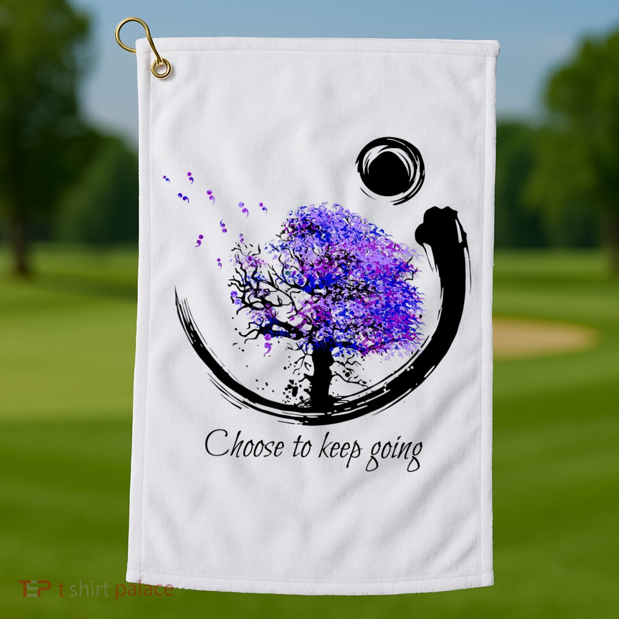 Suicide Prevention Awareness Choose To Keep Going Golf Towel